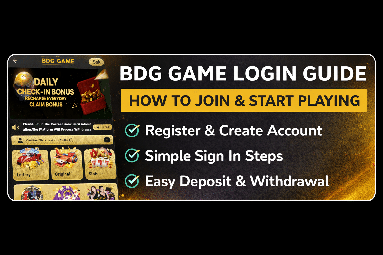 BDG Game Login Choose the Game