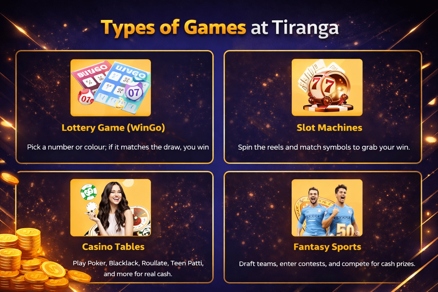 Getting started with Tiranga Games